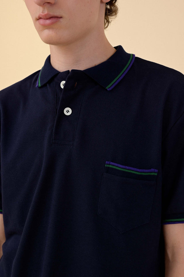 Howlin' Rave to the Rhythm Piquet Pocket Polo - Navy