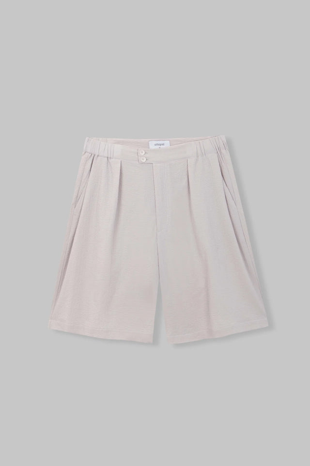 Unfeigned Tailor Bermuda Seersucker - Light Grey