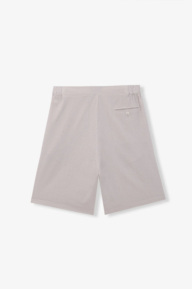 Unfeigned Tailor Bermuda Seersucker - Light Grey