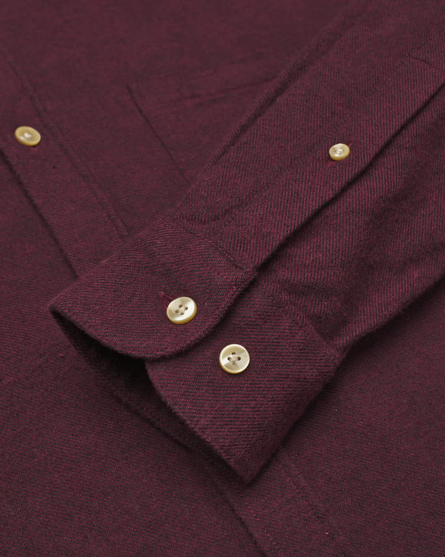 Portuguese Flannel Teca Flannel Shirt - Bordeaux