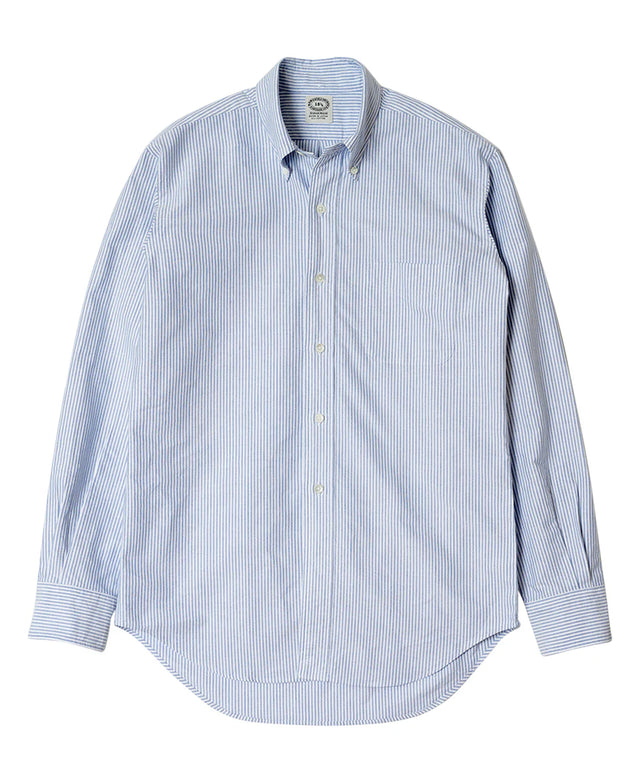 Kamakura Vintage Ivy Stripe Oxford Button Down Shirt - Blue