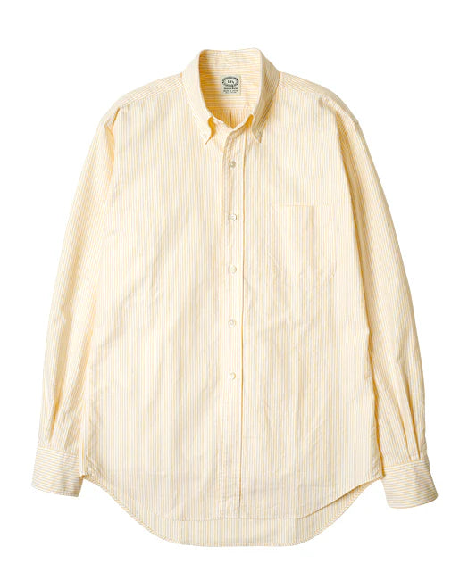 Kamakura Vintage Ivy Stripe Oxford Button Down Shirt - Yellow