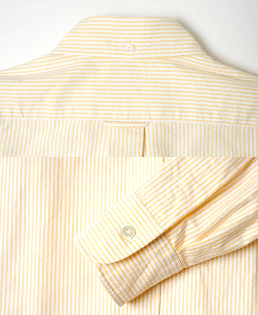 Kamakura Vintage Ivy Stripe Oxford Button Down Shirt - Yellow