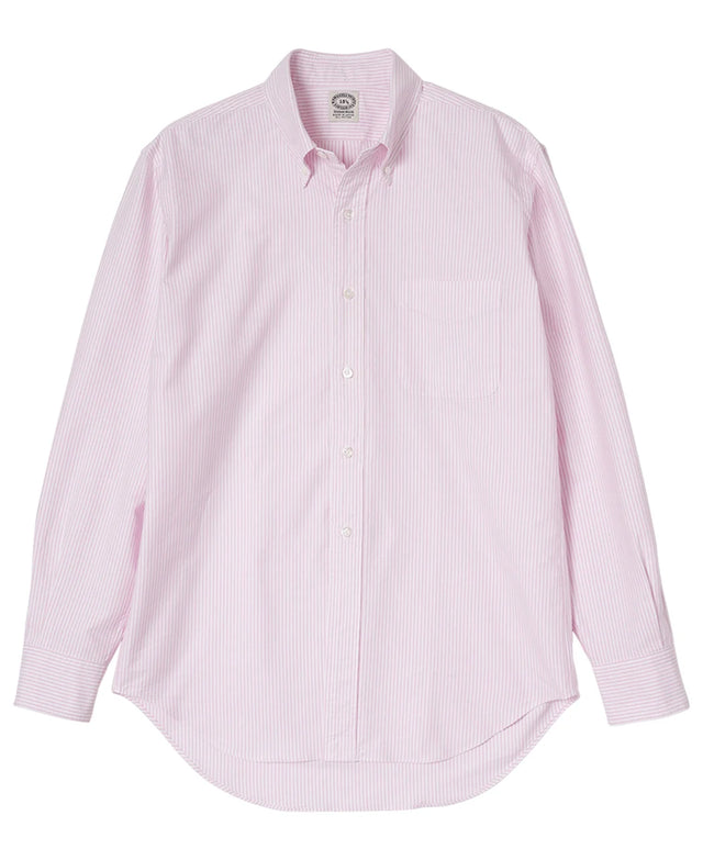 Kamakura Vintage Ivy Stripe Oxford Button Down Shirt - Pink