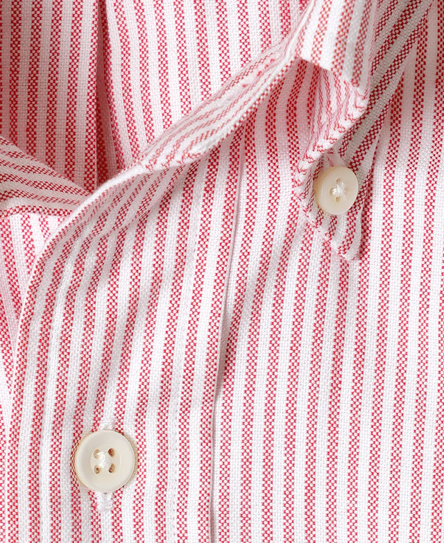 Kamakura Vintage Ivy Stripe Oxford Button Down Shirt - Red