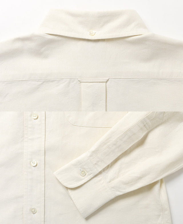 Kamakura Vintage Ivy Plain Oxford Button Down Shirt - Ecru