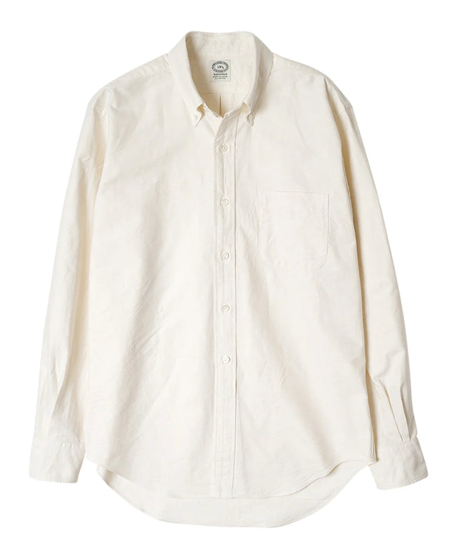 Kamakura Vintage Ivy Plain Oxford Button Down Shirt - Ecru