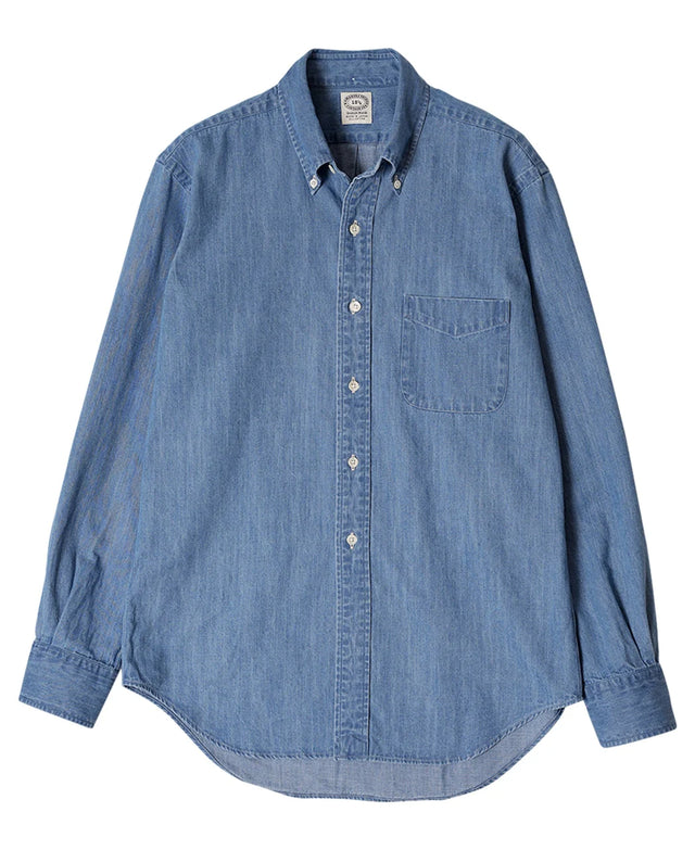 Kamakura Vintage Ivy 7oz Denim Button Down Shirt - Light Blue