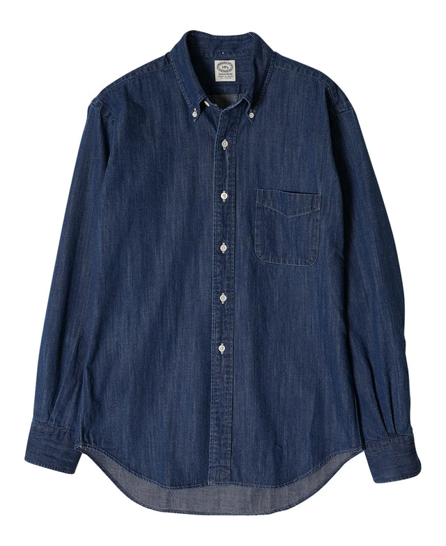 Kamakura Vintage Ivy 7oz Denim Button Down Shirt - Dark Blue