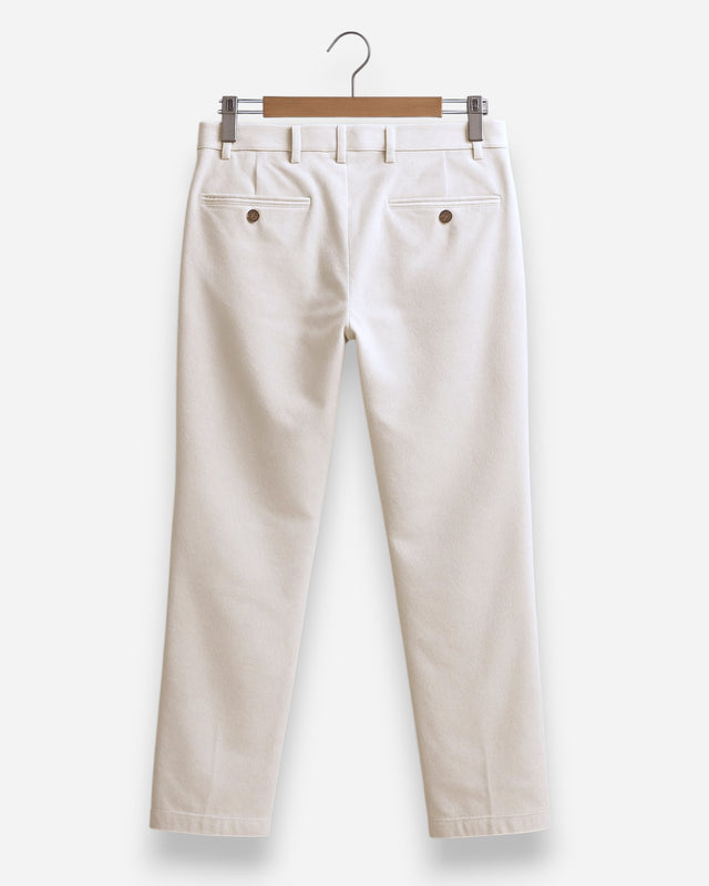 MCS Cotton & Lyocell Twill Stretch Trouser - White