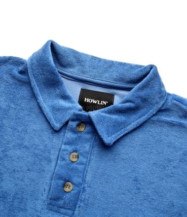 Howlin' Mr Fantasy Terry Towelling Polo - Pacific Blue