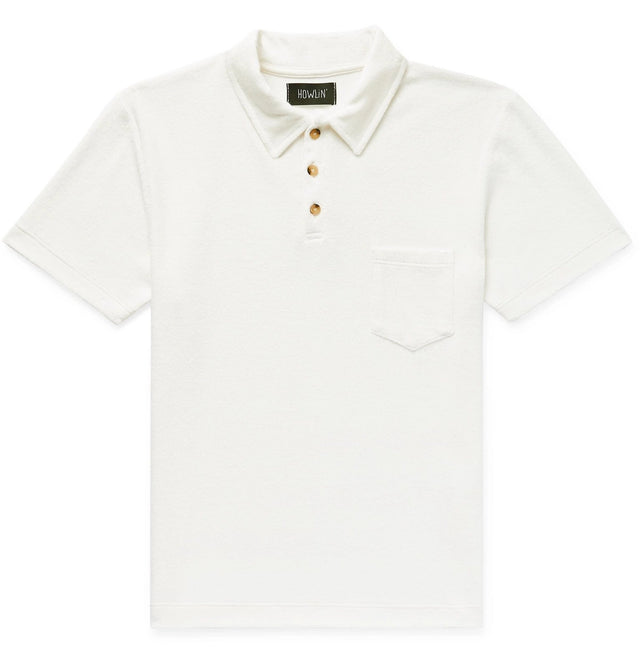 Howlin' Mr Fantasy Terry Towelling Polo - Ecru