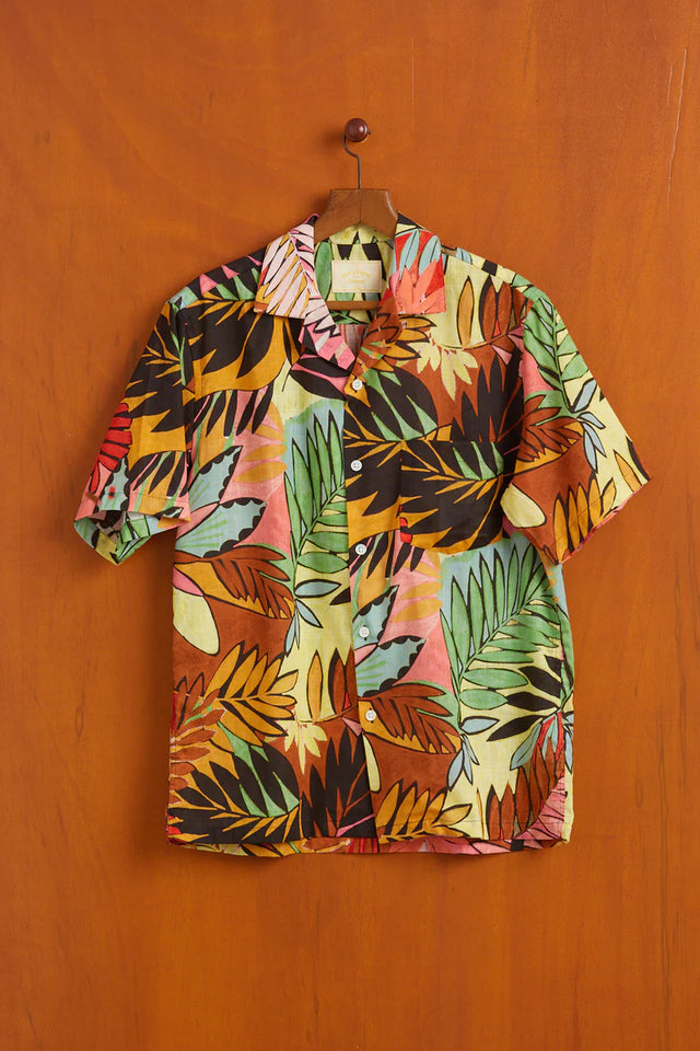Portuguese Flannel Post Flower Short Sleeve Camp Shirt