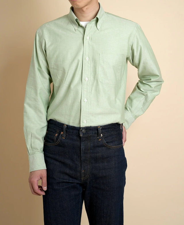Kamakura Vintage Ivy Plain Oxford Button Down Shirt - Green