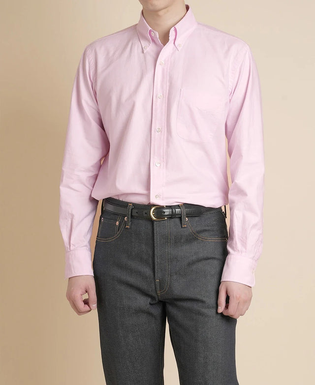 Kamakura Vintage Ivy Plain Oxford Button Down Shirt - Pink