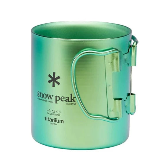 Snow Peak Titanium Double wall Cup 450ml Cup - Green