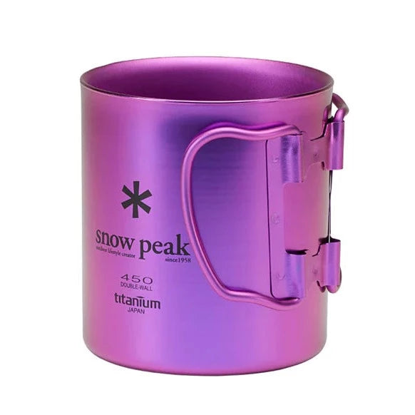 Snow Peak Titanium Double wall Cup 450ml Cup - Purple