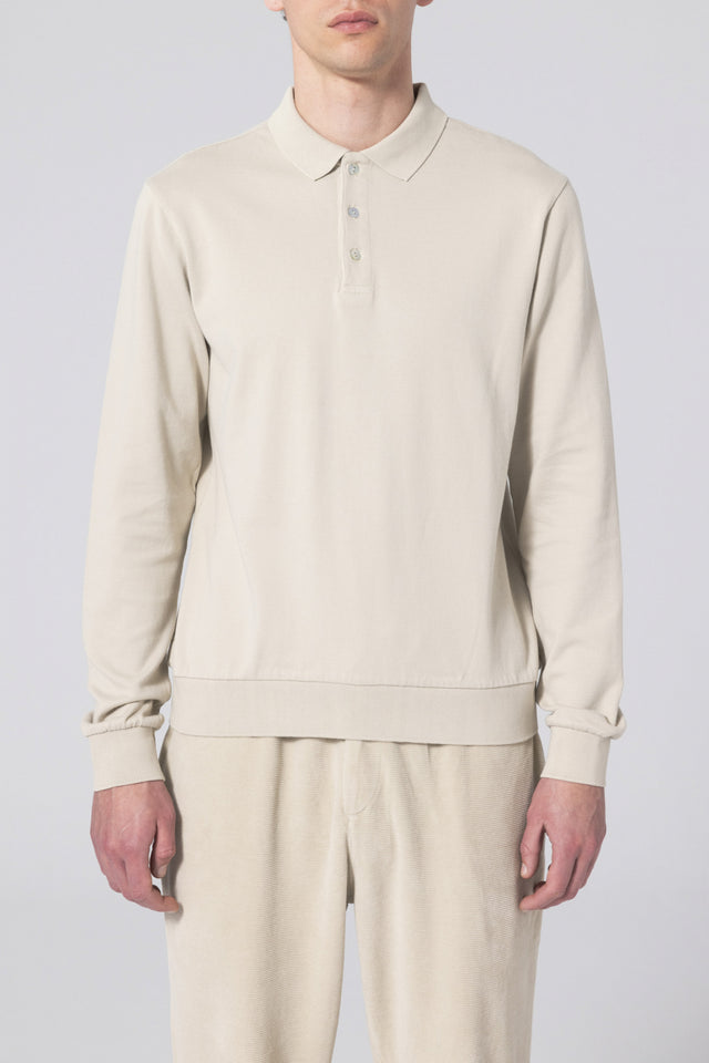 Unfeigned Long Sleeve Polo - Tidal Foam