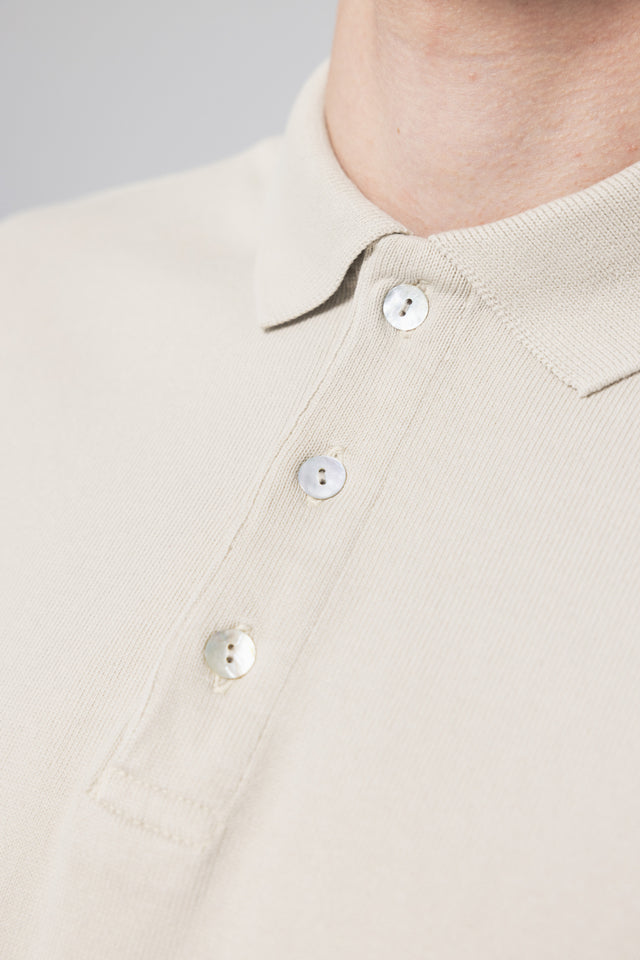 Unfeigned Long Sleeve Polo - Tidal Foam