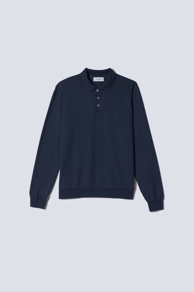 Unfeigned Long Sleeve Polo - Navy