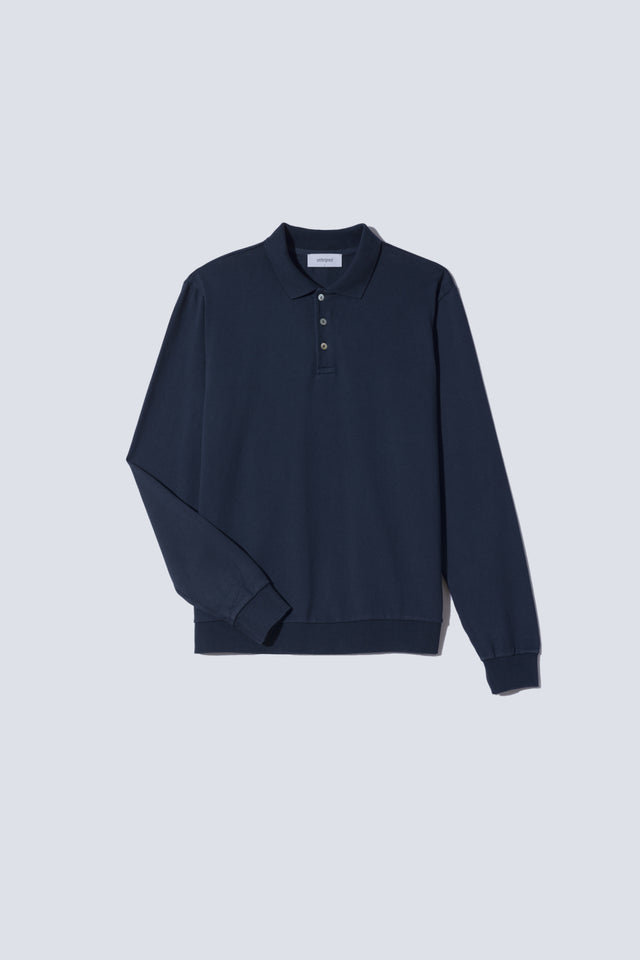 Unfeigned Long Sleeve Polo - Navy