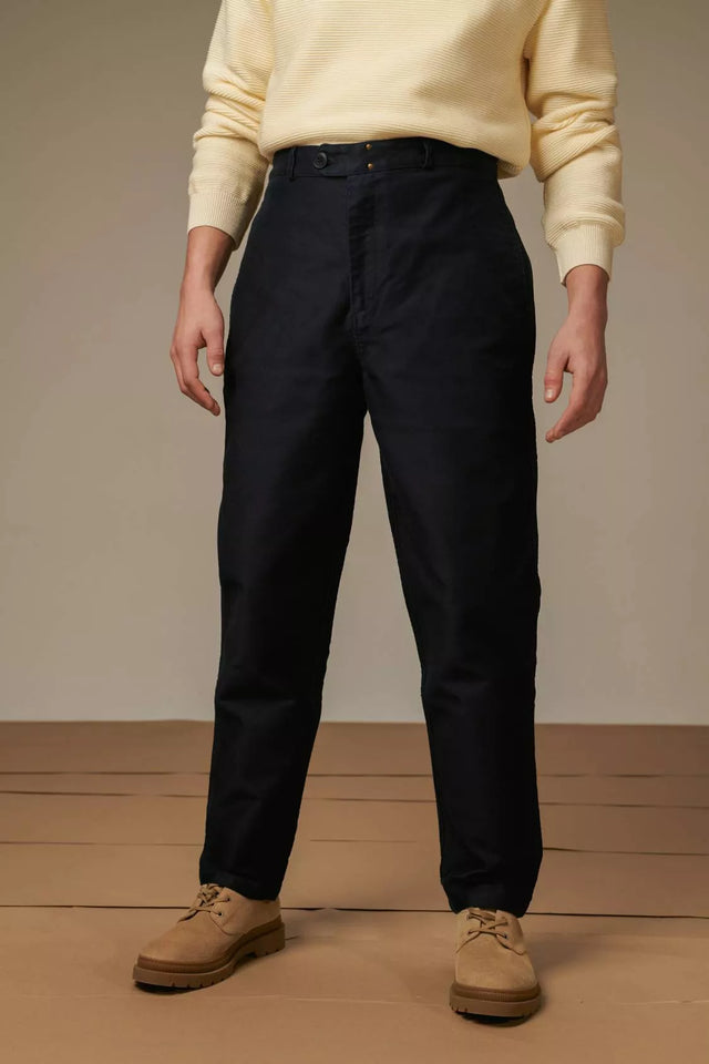 Le Mont St Michel Perig Wide Leg Work Trouser - Navy