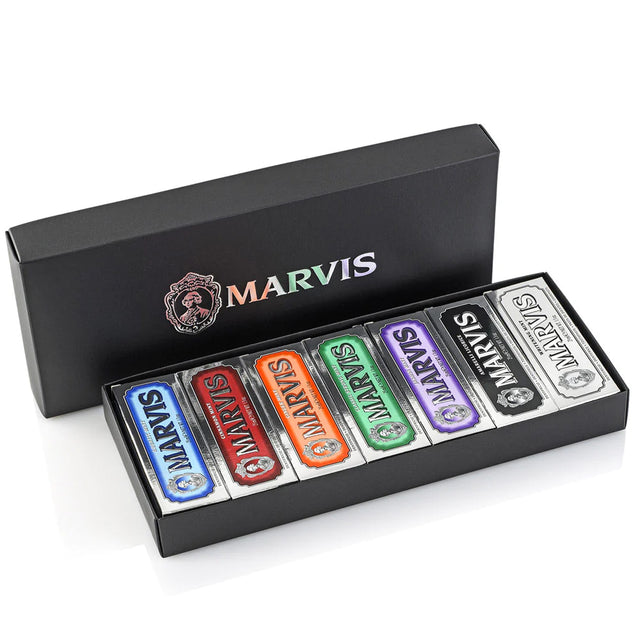 Marvis Toothpaste Collection Black Box Gift Set with 7 Flavours