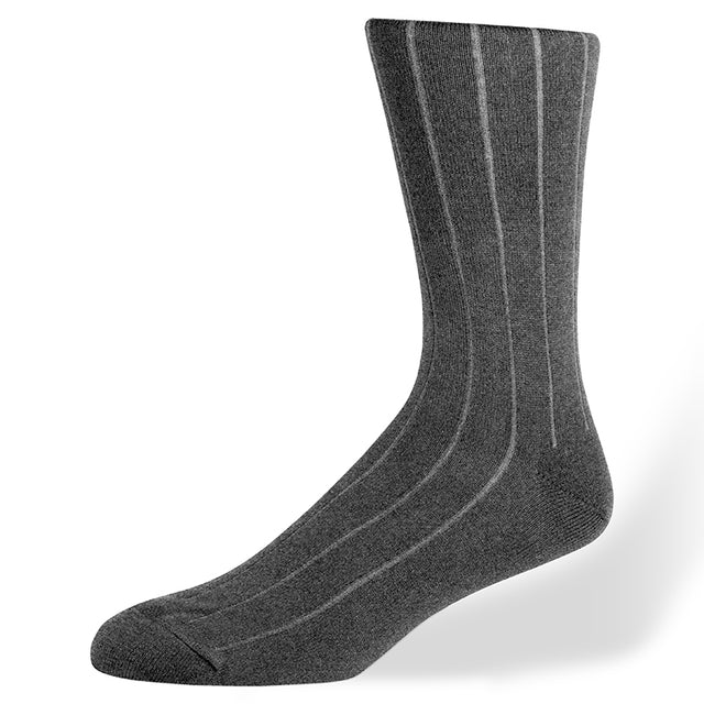 Di Carlo Cotton/Cashmere Wide Rib Sock