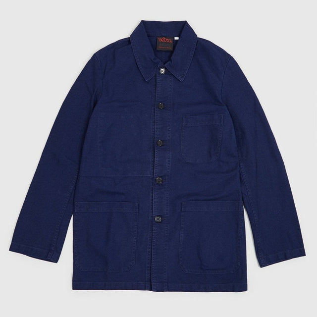 Vetra Washed Twill Cotton Workwear Jacket - Navy