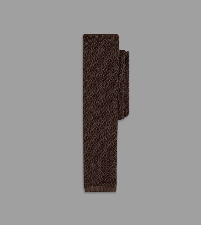 Drake's Knitted Silk Solid Colour Tie